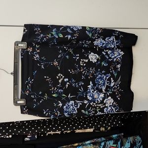Black and floral White House Black Market Skirt, Size 12